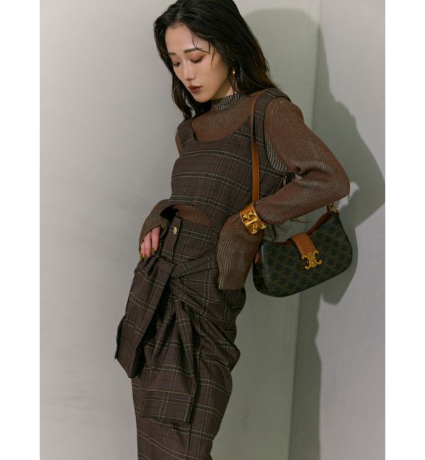 MURUA「【YUKKOコラボ】2WAYシャツライクジャンスカ」|ジャンパースカート|