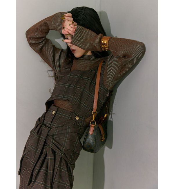 MURUA「【YUKKOコラボ】2WAYシャツライクジャンスカ」|ジャンパースカート|