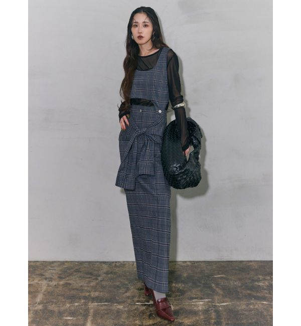 MURUA「【YUKKOコラボ】2WAYシャツライクジャンスカ」|ジャンパースカート|