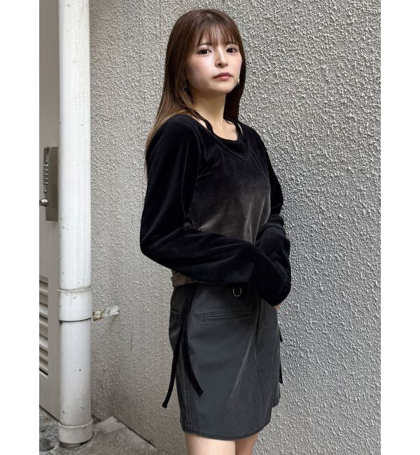 MURUA「ホルターネックベロアトップス」|Tシャツ・カットソー|