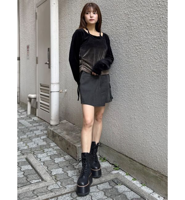 MURUA「ホルターネックベロアトップス」|Tシャツ・カットソー|