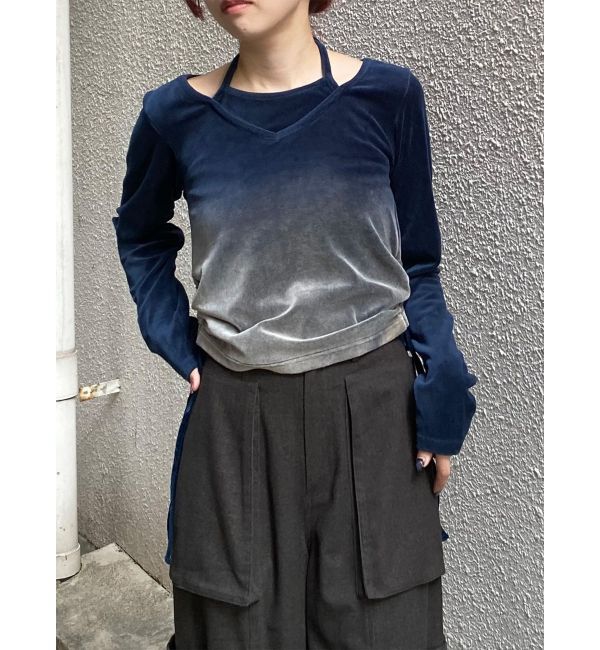 MURUA「ホルターネックベロアトップス」|Tシャツ・カットソー|