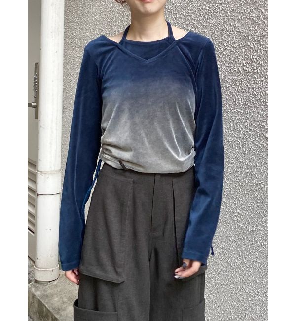 MURUA「ホルターネックベロアトップス」|Tシャツ・カットソー|