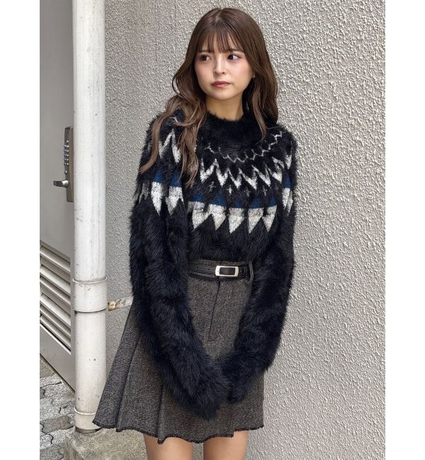 MURUA「ノルディッククロップドニット」|ニット・セーター|