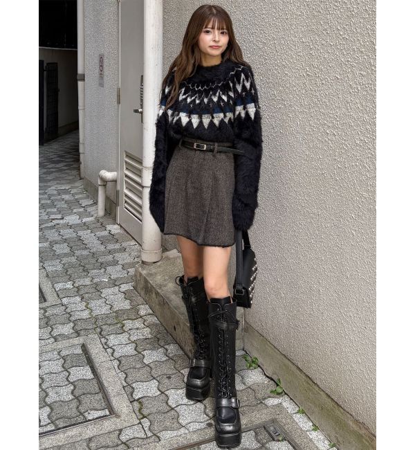 MURUA「ノルディッククロップドニット」|ニット・セーター|