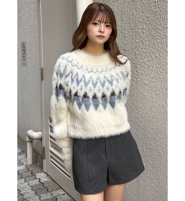 MURUA「ノルディッククロップドニット」|ニット・セーター|