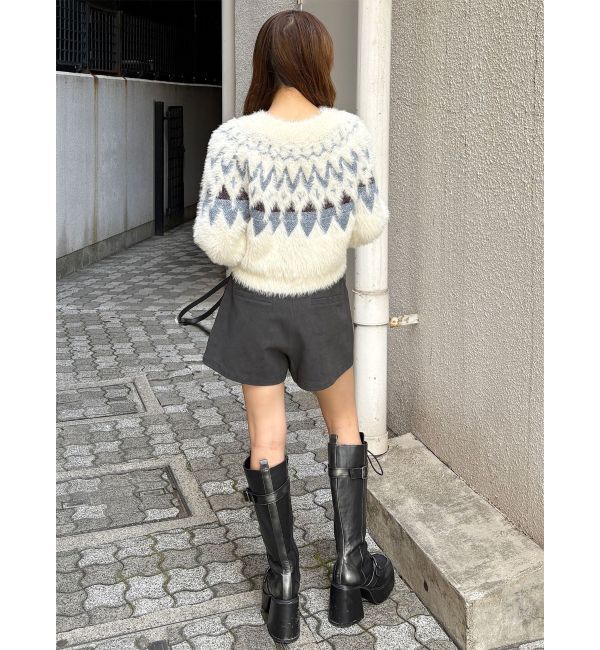 MURUA「ノルディッククロップドニット」|ニット・セーター|