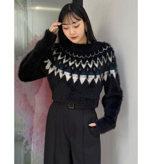 MURUA「ノルディッククロップドニット」|ニット・セーター|