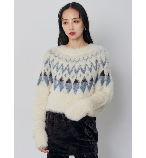 MURUA「ノルディッククロップドニット」|ニット・セーター|