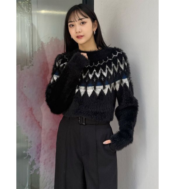 MURUA「ノルディッククロップドニット」|ニット・セーター|