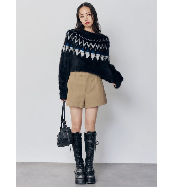 MURUA「ノルディッククロップドニット」|ニット・セーター|