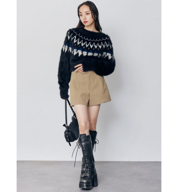 MURUA「ノルディッククロップドニット」|ニット・セーター|