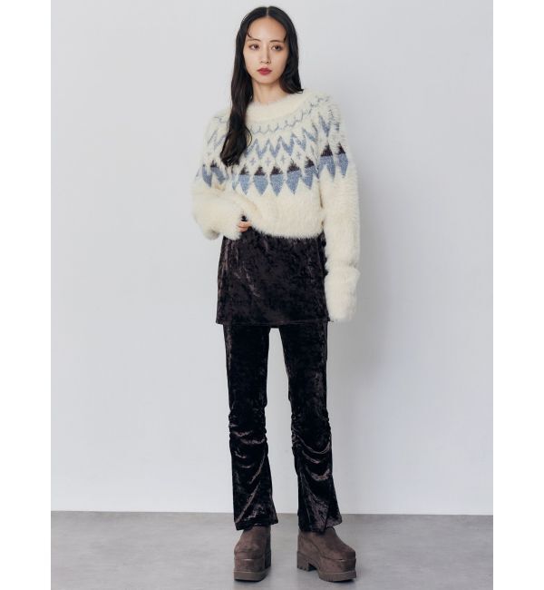 MURUA「ノルディッククロップドニット」|ニット・セーター|