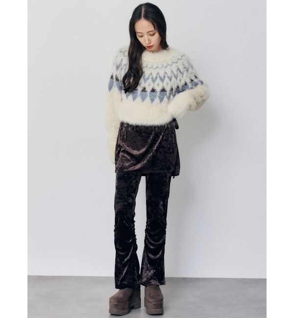 MURUA「ノルディッククロップドニット」|ニット・セーター|