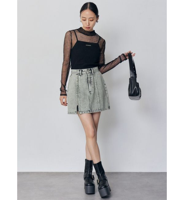 MURUA「ロゴプレートスクエアキャミ」|キャミソール|