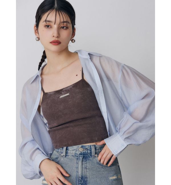 MURUA「ロゴプレートスクエアキャミ」|キャミソール|