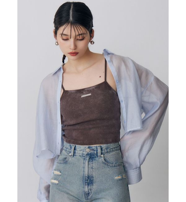 MURUA「ロゴプレートスクエアキャミ」|キャミソール|