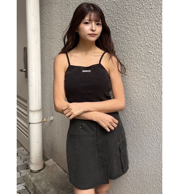 MURUA「ロゴプレートスクエアキャミ」|キャミソール|