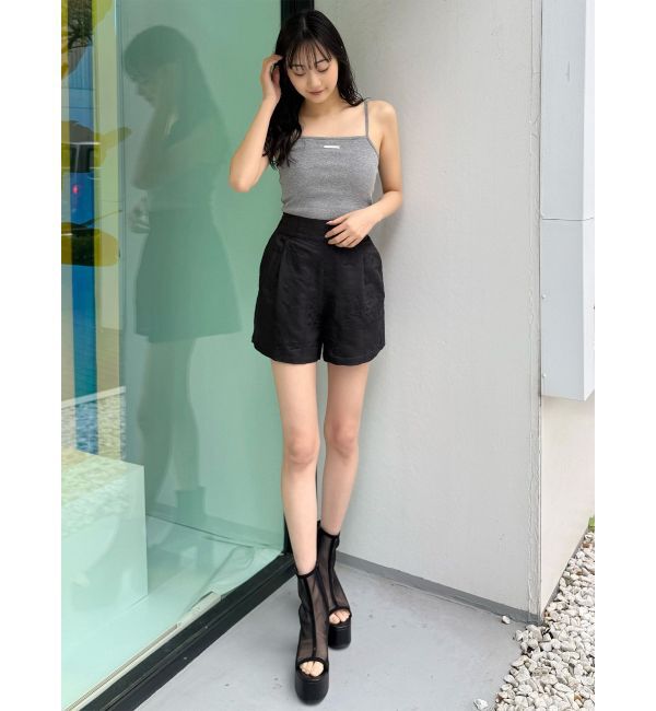 MURUA「ロゴプレートスクエアキャミ」|キャミソール|