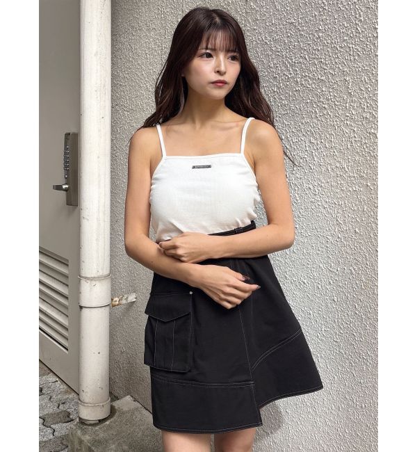 MURUA「ロゴプレートスクエアキャミ」|キャミソール|