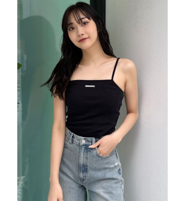 MURUA「ロゴプレートスクエアキャミ」|キャミソール|