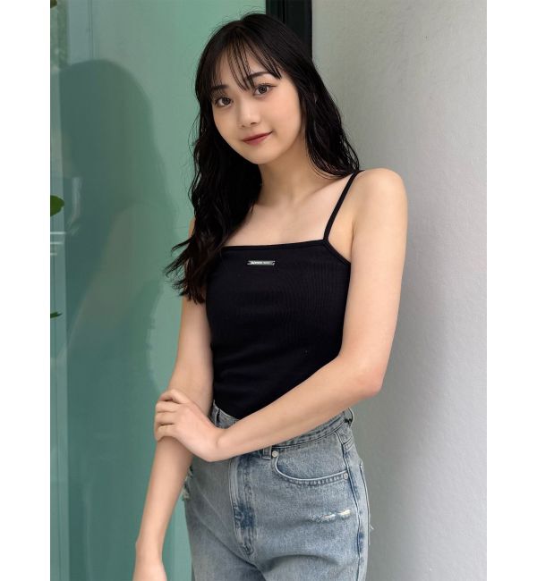 MURUA「ロゴプレートスクエアキャミ」|キャミソール|