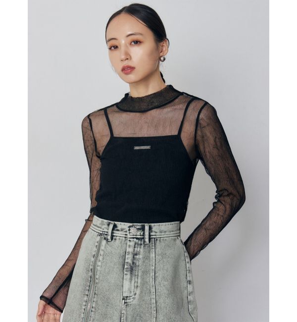 MURUA「ロゴプレートスクエアキャミ」|キャミソール|