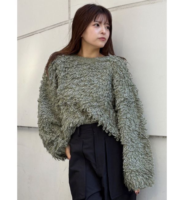 MURUA「ループヤーンボリュームスリーブニット」|ニット・セーター|