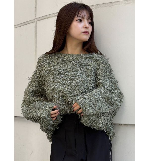 MURUA「ループヤーンボリュームスリーブニット」|ニット・セーター|