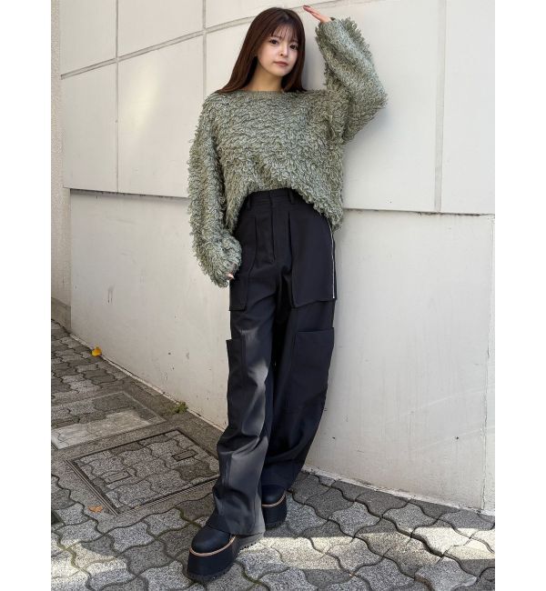 MURUA「ループヤーンボリュームスリーブニット」|ニット・セーター|