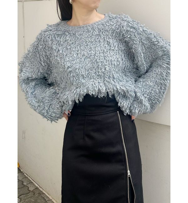 MURUA「ループヤーンボリュームスリーブニット」|ニット・セーター|