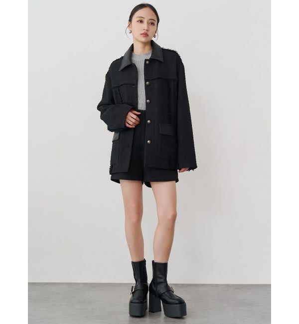 MURUA「ツイードミドルジャケット」|テーラードジャケット|