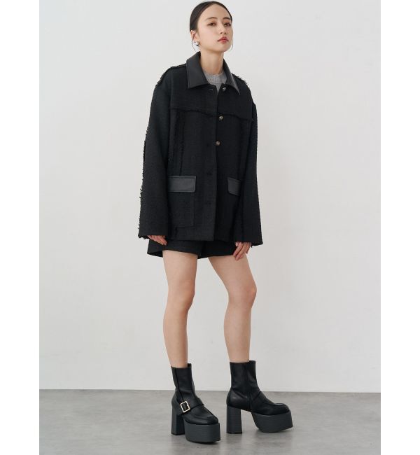 MURUA「ツイードミドルジャケット」|テーラードジャケット|