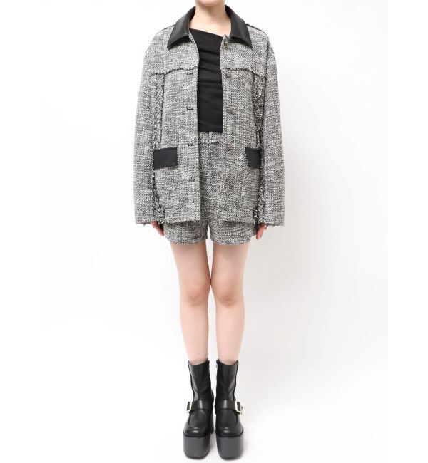 MURUA「ツイードミドルジャケット」|テーラードジャケット|