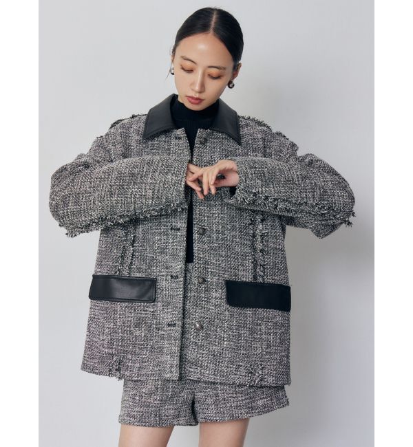 MURUA「ツイードミドルジャケット」|テーラードジャケット|