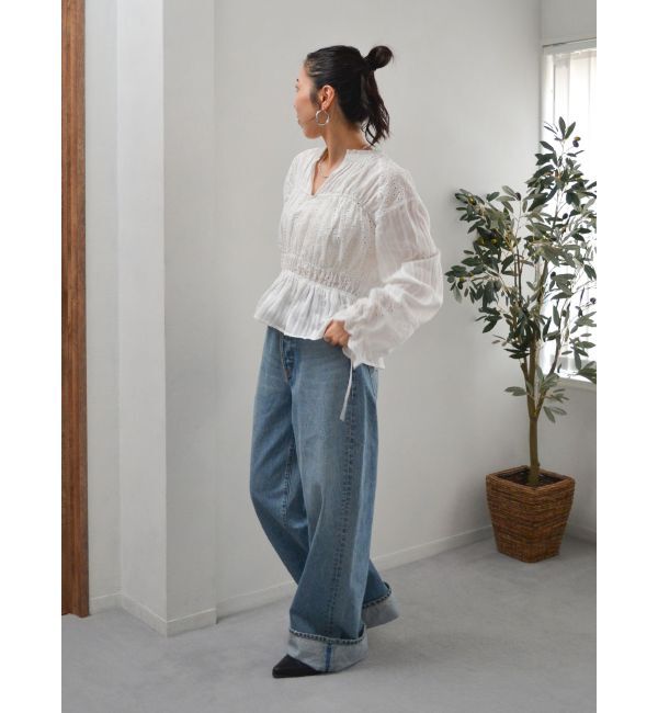 Ungrid「カットワークレースコンビブラウス」|シャツ・ブラウス|