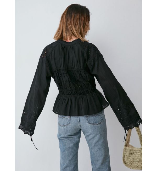 Ungrid「カットワークレースコンビブラウス」|シャツ・ブラウス|