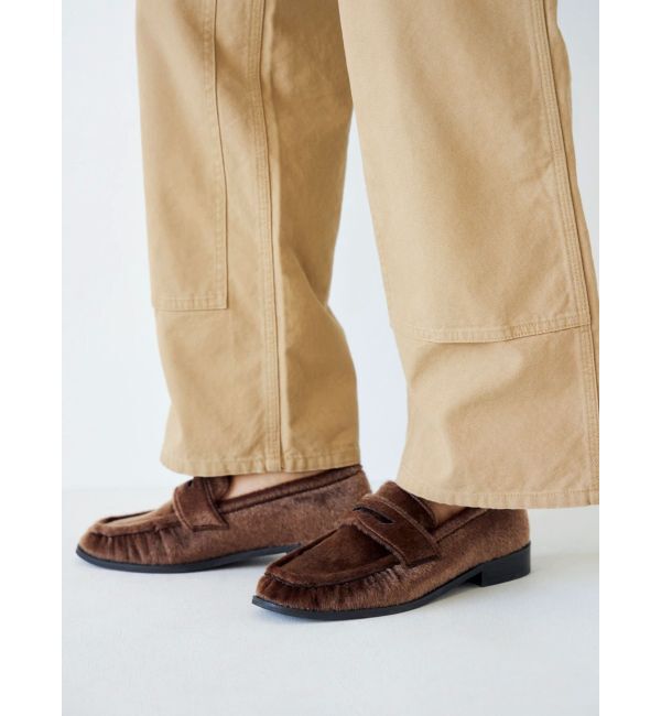 Ungrid「フェイクハラコローファー」|ローファー|ブラウン