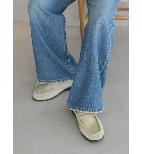 Ungrid「フェイクハラコローファー」|ローファー|ベージュ