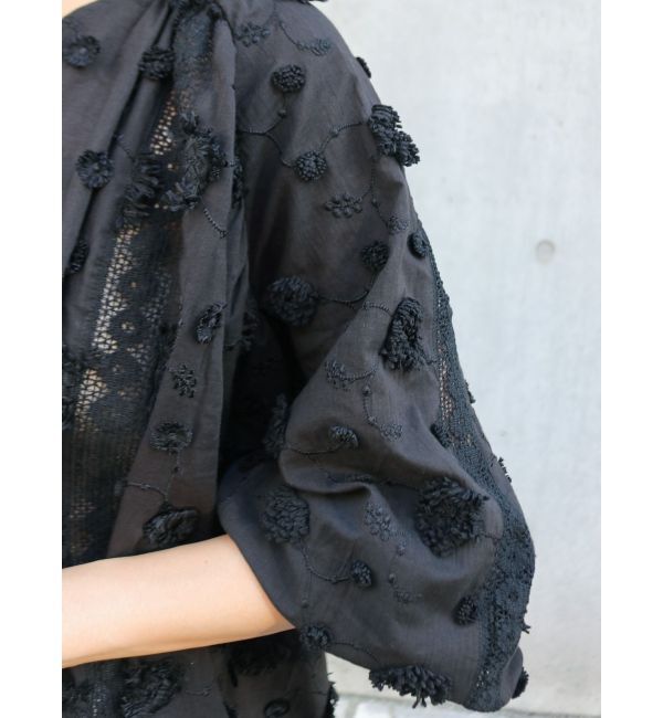 Ungrid「スリーブボリュームジャカードブラウス」|シャツ・ブラウス|