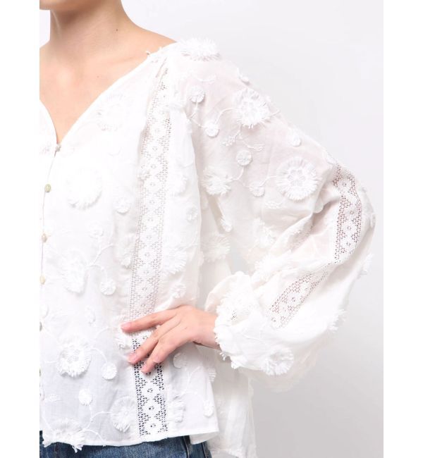 Ungrid「スリーブボリュームジャカードブラウス」|シャツ・ブラウス|