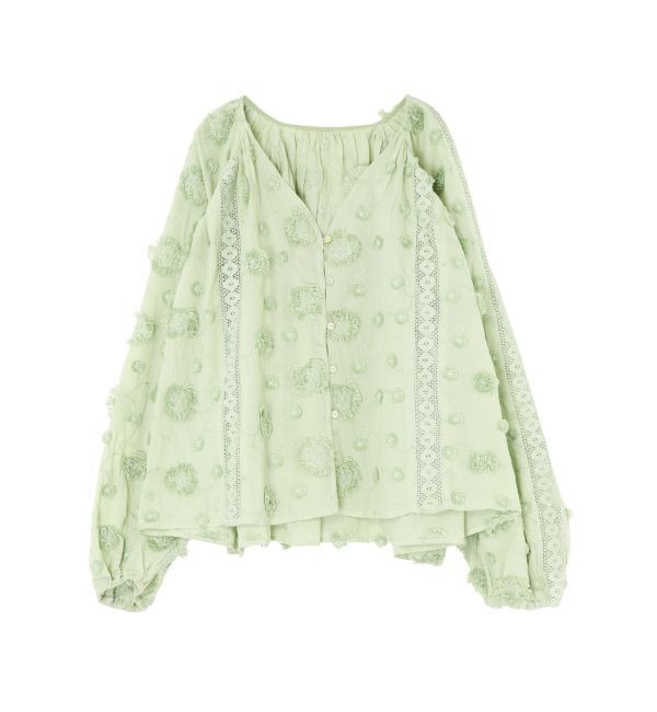 Ungrid「スリーブボリュームジャカードブラウス」|シャツ・ブラウス|