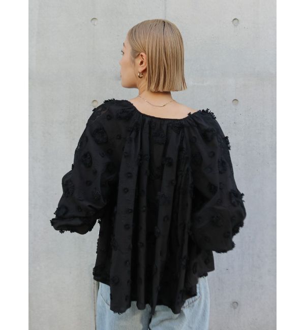 Ungrid「スリーブボリュームジャカードブラウス」|シャツ・ブラウス|