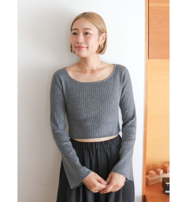 Ungrid「ボートネックショートニット」|ニット・セーター|