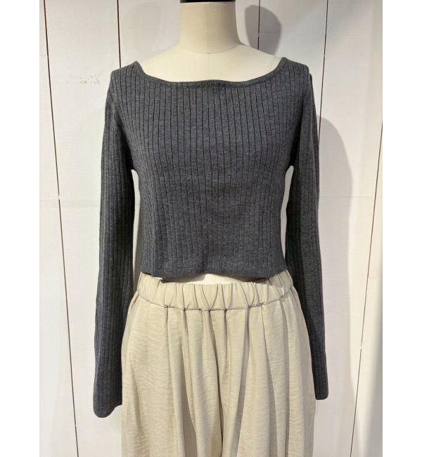 Ungrid「ボートネックショートニット」|ニット・セーター|