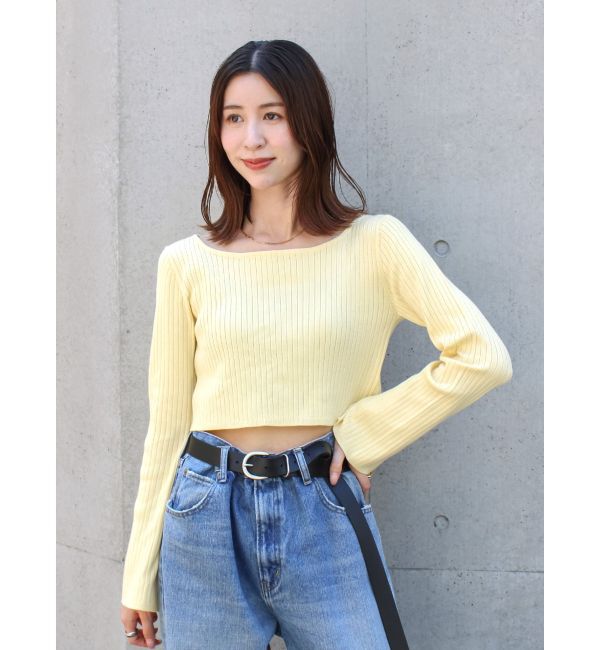 Ungrid「ボートネックショートニット」|ニット・セーター|