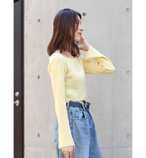 Ungrid「ボートネックショートニット」|ニット・セーター|