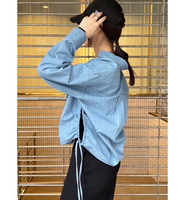 LAGUNAMOON「【WEB限定】サイドドロストシャツ」|シャツ・ブラウス|アイスブルー