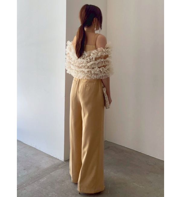 LAGUNAMOON「LADYチュールオフショルパンツドレス」|ドレス|