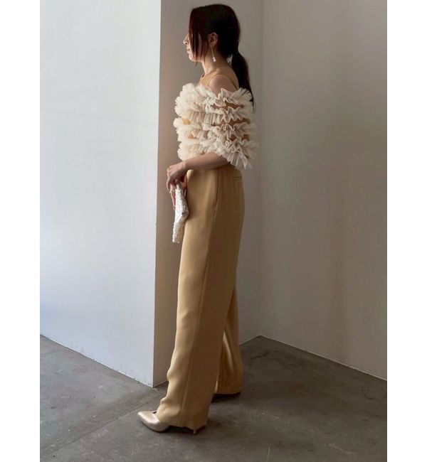 LAGUNAMOON「LADYチュールオフショルパンツドレス」|ドレス|